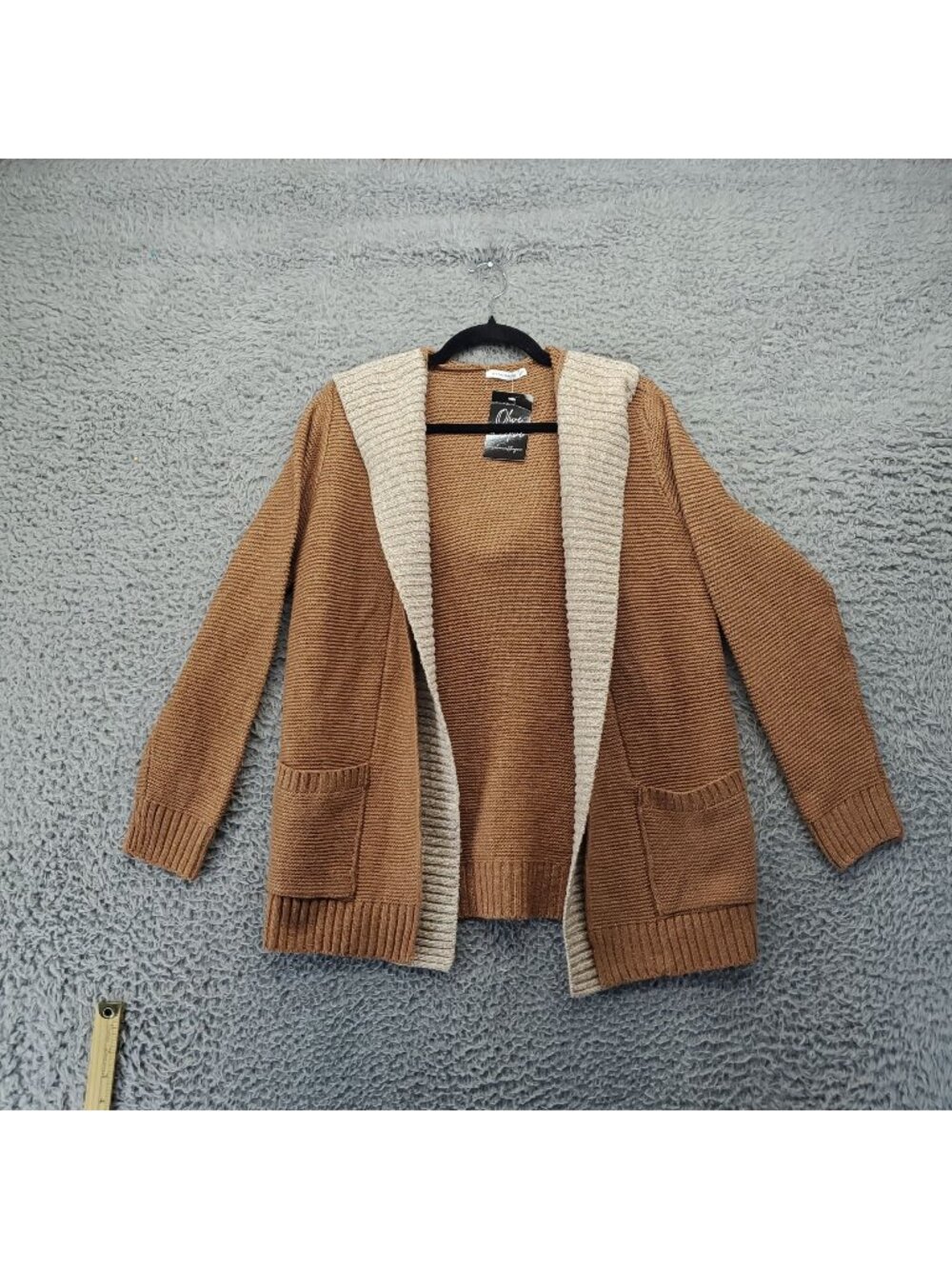 Staccato Sweater Womens Small Camel DeDe Double Cardigan Open Front *NWT*